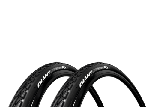 700 x 45c (622 - 47) Giant P-X3 Puncture Resistant Hybrid Bike Black Tyres