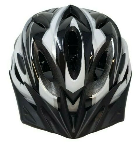 Adult Prolinx In Mould Bicycle Helmet 57 - 63cm Black & White, Visor & Air Vents