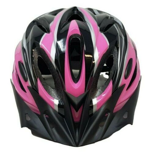 Adult Prolinx In Mould Bicycle Helmet 57 - 63cm Pink & White, Visor & Air Vents