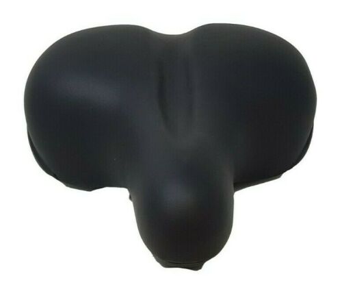 Extra Wide Padded Adult Black Unisex Mountain Bike Saddle 34cm x 22cm Seat