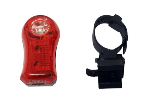 Very Bright Clip On Rear Led Light Night Sight 3-led Rear Bike Flashing Light