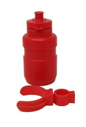 KIDS BIKE CYCLE 0.25L WATER BOTTLE & BRACKET BUY ONE GET ONE FREE - CHOOSE COLOUR: RED, BLUE, GREEN OR PINK