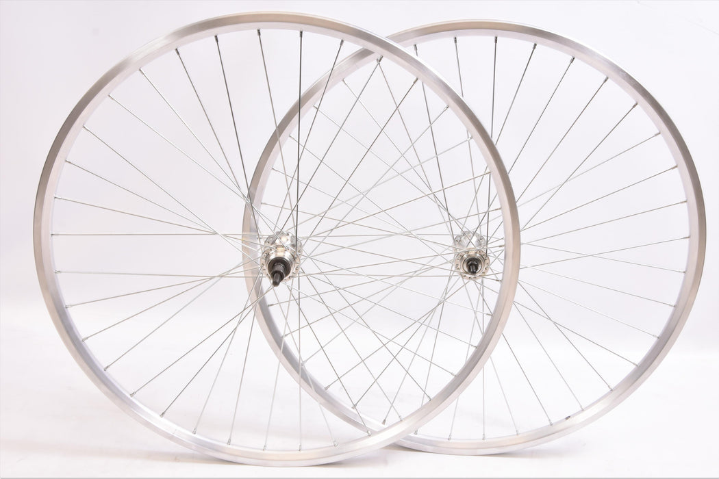 Pair Road Bike 700c (622–17) 5-6-7 Spd Wheels Double Wall Rim Quando Nutted Hubs 130mm