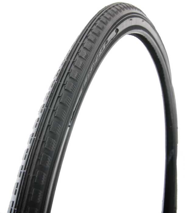 Pair (2) 26" x 1-3-8" 3mm Anti-Puncture Black Semi Slick Roadster Tyres