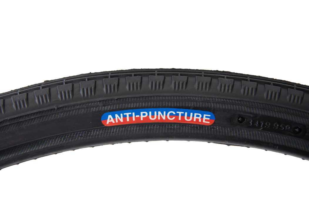 Pair (2) 26" x 1-3-8" 3mm Anti-Puncture Black Semi Slick Roadster Tyres