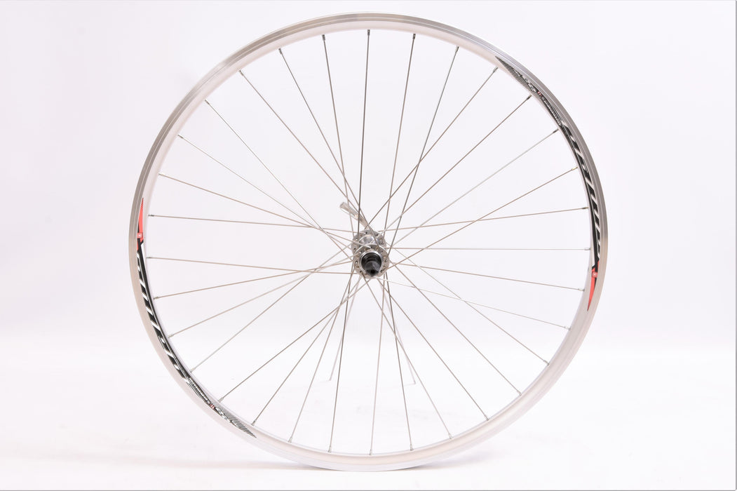 700c Road Racing Bike Front Wheel Shimano 4600 Tiagra Hub Mach 1 Omega Rim Silver