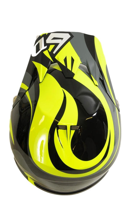 6D ATR-1 Flo Moto-X - Motocross Helmet - XL – Black - Neon Yellow